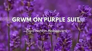 GRWM on purple cord set💜 #grwm #makeuplook #makeupartist #live #purple #color #outfit #youtube