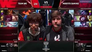 Worlds 2017 Group Stage Day 2 TEAM WE VS MISFITS GAMING | League of Legends