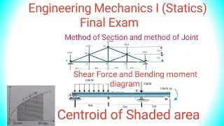 #Bending_moment_diagram/#shea force/ #method of section/centroid #ASTU_Final Exam #John_Tutorial