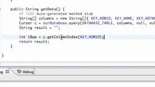 Android Application Development   120   Reading SQLite Database with Cursor