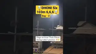 CSK Practice 2023🤯 Day -2 Ms Dhoni Six 103m🤯🤯 6,6,6 🤯🤯#shorts #siddhantvora #viral #csk #yellow