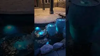 what an amazing transformation and entrance piece to this home. #waterfeature #fountain #koipond