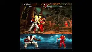 CYBER RYU VS ICE RYU #mugen #mugenbattle #fightinggames #shorts