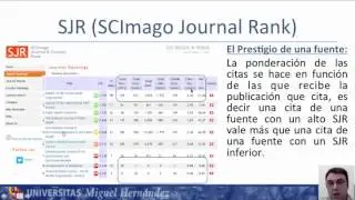 umh0002PD Bases de la Investigaci&oacute;n Cient&iacute;fica. U8.3 Scimago Journal Rank