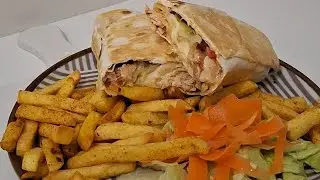 🌯kremalı tavuklu wrap tarifi harike bir yemek önerisi kesinlikle deneyin 🫶🏻🍗🌶🫑
