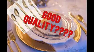 Review of Berglander 20 40 piece Flatware, silverware set, Stainless Steel with Titanium Gold Plated