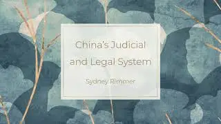 China's Judicial & Legal System