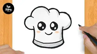 #103 How to Draw a Cute Chef Hat - Easy Drawing Tutorial
