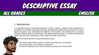 How to Write a Descriptive Essay | English P3 Formats