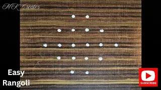 Easy 6  dots Muggulu 🌷 Simple Kolam 🌷Daily Rangoli Designs 🌷Rang Rangoli 