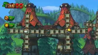 Donkey Kong Country Tropical Freeze 100% walkthrough World  2-1 Windmill Hills
