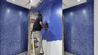 Dulux paints Iced candy texture design/how to create wall texture/texture design ideas
