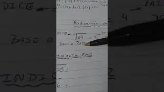 Radicaci&oacute;n de  n&uacute;meros  enteros