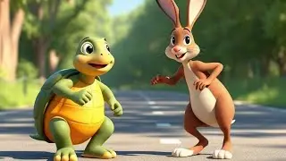 Rabbit 🐰 and Tortoise 🐢 Race  Tortoise win #shorts #viral 