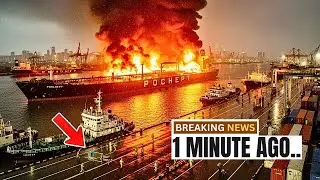 Ukraine Launches 300 Drones Straight On Russia&rsquo;s Oil Export Ship - Then BLEW It Up!