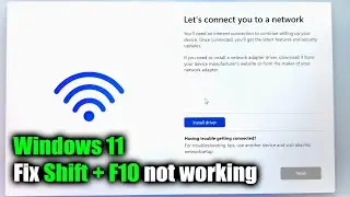 How to bypass windows 11 network screen if shift + f10 is disabled