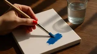 Cute Cat Acrylic Painting 😍 Fluffy Cat on Wall Easy Sky Art for Beginners | Easy Acrylic Painting
