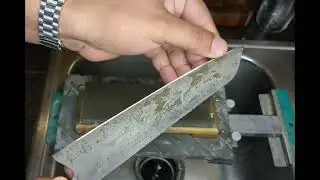 Highly efficient sharpening technique 👌 on a King Diamond Waterstone