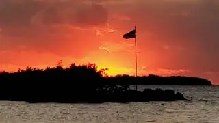 Flag at Sunset