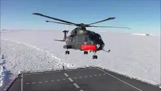 20120221「しらせ」搭載ヘリコプター発着艦(3)