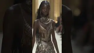 Glamorous Metallic Dress with Intricate Details #fashion #glam #highendfashion
