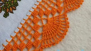 bico de croch&ecirc; no pano de prato f&aacute;cil