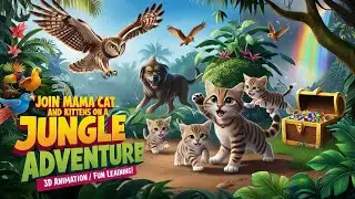Join Mama Cat on a Jungle Adventure | Fun Learning | 3D Animation for Kids Song | Animal Adventures