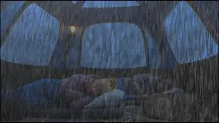 🌧️ Safe Night Rain ASMR Thunder in Cozy Tent for Emotional Calm & Long Sleep 😴