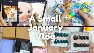 A Small January Vlog ✨ | Unboxing, Taobao, Painting, no talking
