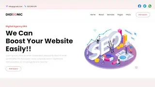 Make A Stunning Business Website Using HTML/CSS - Header Website/Hero Section/Banner Section