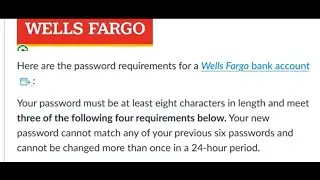 How secure is a Wells Fargo bank account password?