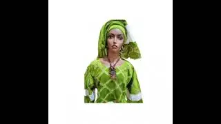 Robe velour vert fluo garni de broderie dentelle blanche et guipure vert dor&eacute;