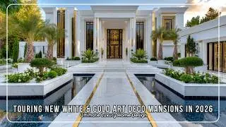 Touring New White & Gold Art Deco Mansions in 2026 | Ultimate Luxury Home Design