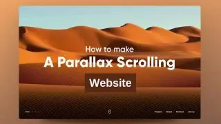 Parallax Scrolling Website using HTML and CSS