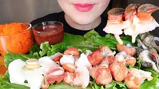 달달한 촛대고동회🐚 & 날치알🧡 Raw CONCH & Tobiko eggs ASMR MUKBANG