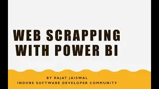 Web Scrapping Using Power BI