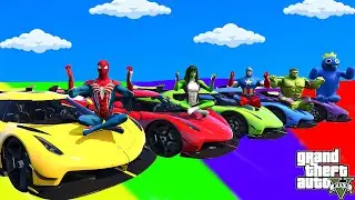 سبايدر مان اصعب دراجة نارية فوق اسماك القرش - Superheroes Ride on Motorcycle Stunt Funny Moments