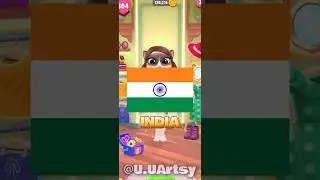 My Talking Angela 2 🇮🇳 India Flag Makeover #shorts #india #cosplay #mytalkingangela2