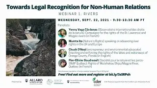 Towards Legal Recognition for Non-Human Relations, Webinar 1: Rivers