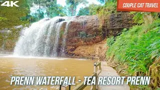 4K - Prenn Waterfall in TEA RESORT PRENN - Da Lat City - Vietnam