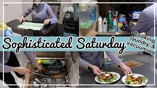 MOTIVATING WEEKEND CLEAN AND COOK WITH ME // Sophisticated Saturday + Affordable Healthy Easy Dinner