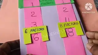 Maths working model , Factors tlm, maths easy making tlm , common factors tlm