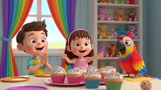 The Parrot Who Counted Cupcakes | Fun Nursery Rhyme and Kids Song