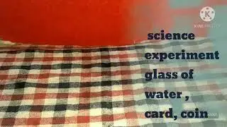 sci experiment  with glass,  coin,  card, water 😱😱