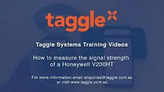 Taggle Systems - How to measure the signal strength of a Honeywell V200HT