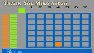 Four in a Row - A Game by Mike Aston - Atari 400/800 Gameplay