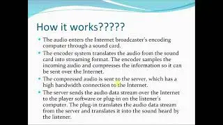 How Internet Radio Works I BAMMC I BMM I MEDIA STUDIES I MASS COMMUNICATION I ONLINE LECTURES
