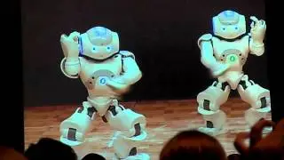Aldebaran robots dancing at the PyCon 2012 Keynote
