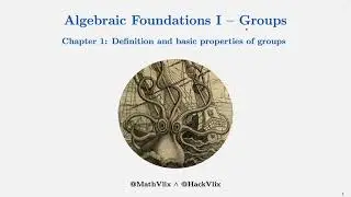 Algebraic Foundations I - Groups | Chapter 1: Definition and basic properties of groups