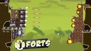 MINIGUN MAYHEM IN THE ABYSS - Lets Play FORTS GAMEPLAY - FORTS DESTRUCTION | SurrealBeliefs